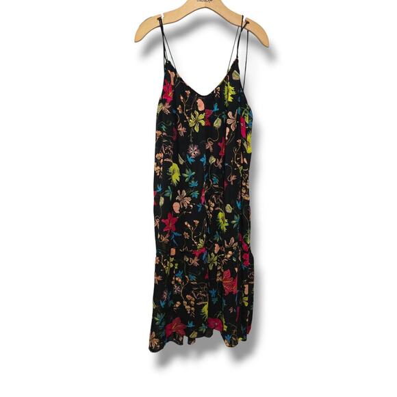 H&M Conscious Collection Women’s Black Tropical Floral Sundress – Size 6 - Picture 1 of 9